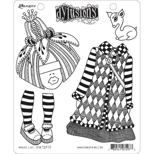 Cling Rubber Stamp Set - Dylusions / Maisie Lilly 