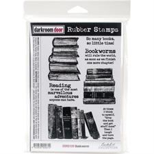 Darkroom Door Stamp - Rubber Stamp Set / Bookworm