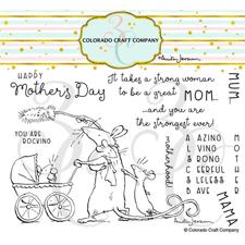 Colorado Crafts Company Clear Stamp - Amazing Mom