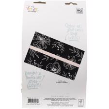 Happy Planner - Banded Planner Pouch / Florals (Black & White)