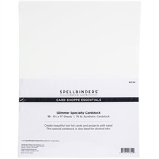 Spellbinders Card Shoppe Essentials 8.5"X11" - Glimmer Specialty Cardstock White (10 pack)