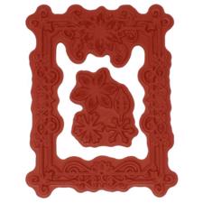 Heartfelt Creation Stamp - Rectangular Floral Frame