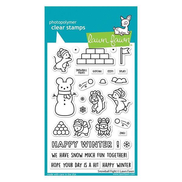 Lawn Fawn Clear Stamp - Snowball Fight