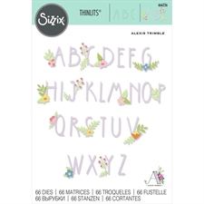 Sizzix Thinlits - Floral Alphabet by Alexis Trimble