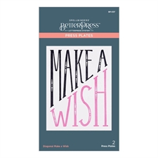 Spellbinders BetterPress Plate - Diagonal Make a Wish