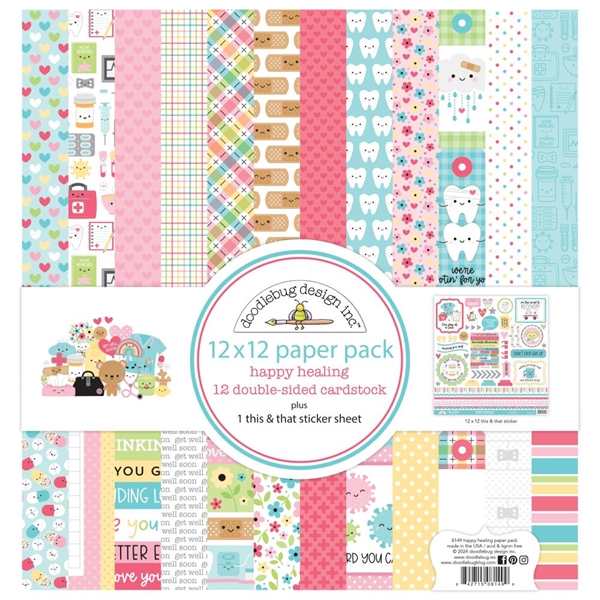 Doodlebug Design Paper PACK 12x12" - Happy Healing