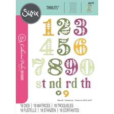 Sizzix Thinlits by Catherine Pooler - Folk Numbers