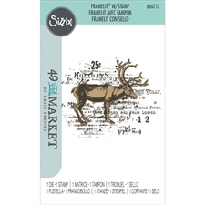 Sizzix Framelits Die & Stamp Set By 49 & Market - Reindeer Mix Cluster