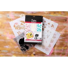 Sizzix Studio Stamp & Stencils Set - Cat Kerr / Ikigai