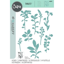 Sizzix Framelits Die Set By 49 & Market - Fine Stems 02