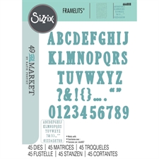 Sizzix Framelits Die Set By 49 & Market - Fineline Alpha 02