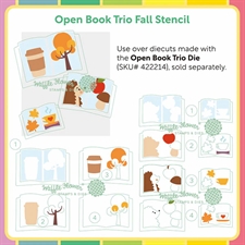 Waffle Flower Stencil Set - Open Book TRIO Fall Stencil