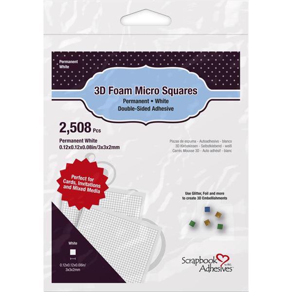 Scrapbook Adhesives Foam Micro Squares - White (mini)