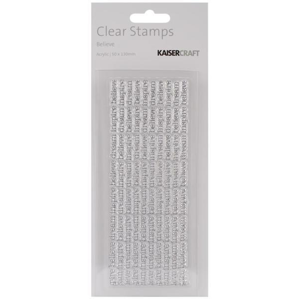KaiserCraft Clear Stamp Texture - Inspire Believe Dream 