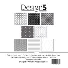 Design 5 Paper Pad 15x15 cm - Intergalactic Grey