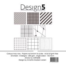 Design 5 Paper Pad 15x15 cm - Grey Chromosphere