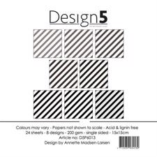 Design 5 Paper Pad 15x15 cm - Stripes in Space