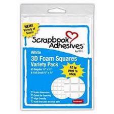 Scrapbook Adhesives Foam Squares Mix - White 