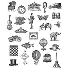 Tim Holtz Cling Rubber Stamp Set - Tiny Things