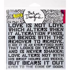 Crafter's Workshop Template 6x6" - Love Sonnet