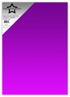 Paper Favourites Mirror Card - Matte / Purple Mist (5 ark)