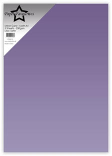 Paper Favourites Mirror Card - Matte / Lilac Satin (5 ark)
