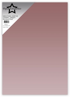 Paper Favourites Mirror Card - Matte / Baroque Rose (5 ark)