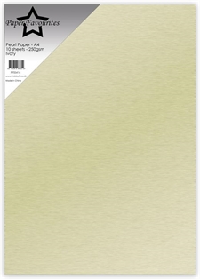 Paper Favourites Pearl Paper (Cardstock) A4 - 250 gram / Ivory (10 ark)