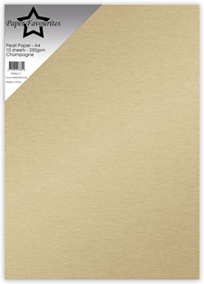 Paper Favourites Pearl Paper (Cardstock) A4 - 250 gram / Champagne (10 ark)