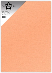 Paper Favourites Pearl Paper (Cardstock) A4 - 250 gram / Light Peach (10 ark)