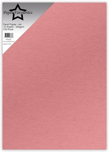 Paper Favourites Pearl Paper (Cardstock) A4 - 250 gram / Old Rose (10 ark)
