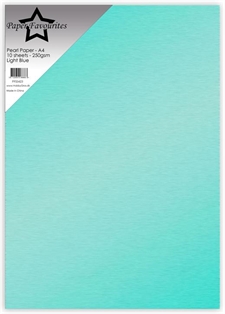 Paper Favourites Pearl Paper (Cardstock) A4 - 250 gram / Light Blue (10 ark)