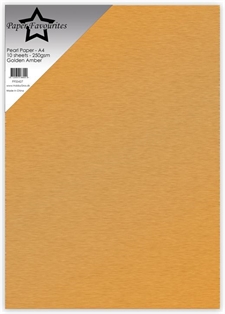 Paper Favourites Pearl Paper (Cardstock) A4 - 250 gram / Golden Amber (10 ark)