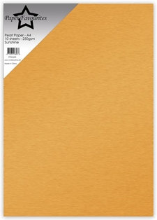 Paper Favourites Pearl Paper (Cardstock) A4 - 250 gram / Sunshine (10 ark)
