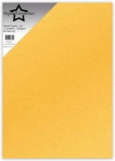 Paper Favourites Pearl Paper (Cardstock) A4 - 250 gram / Buttercup (10 ark)