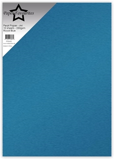 Paper Favourites Pearl Paper (Cardstock) A4 - 250 gram / Royal Blue (10 ark)