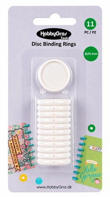 Hobbygros Tools - Disc Binding Rings 24 mm / White