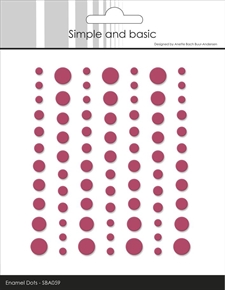 Simple and Basic Enamel Dots MATTE - Raspberry