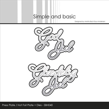 Simple and Basic Press & Hot Foil Plate - God Jul / Glædelig Jul