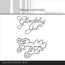 Simple and Basic Clear Stamp & Die Set - Glædelig Jul