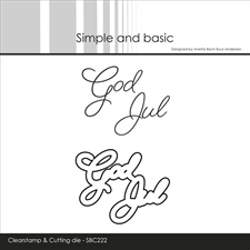 Simple and Basic Clear Stamp & Die Set - God Jul