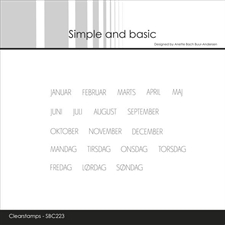 Simple and Basic Clear Stamp - Måneder / Dage