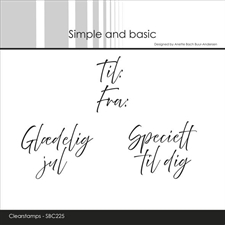 Simple and Basic Clear Stamp - Til: Fra: m.fl.