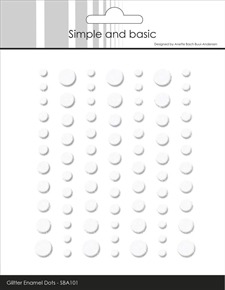 Simple and Basic Glitter Enamel Dots - Soft White