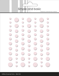 Simple and Basic Glitter Enamel Dots - Light Pink