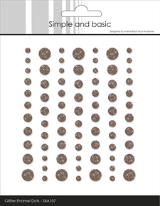 Simple and Basic Glitter Enamel Dots - Coffee