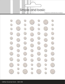 Simple and Basic Glitter Enamel Dots - Beige