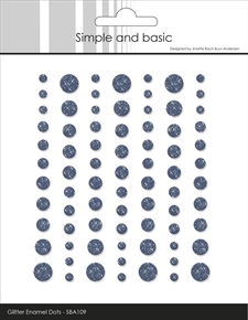 Simple and Basic Glitter Enamel Dots - Navy