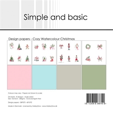 Simple and Basic Design Papers - Cozy Watercolour Christmas (lille)