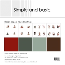 Simple and Basic Design Papers - Cute Christmas 30,5x30,5 cm (stor)